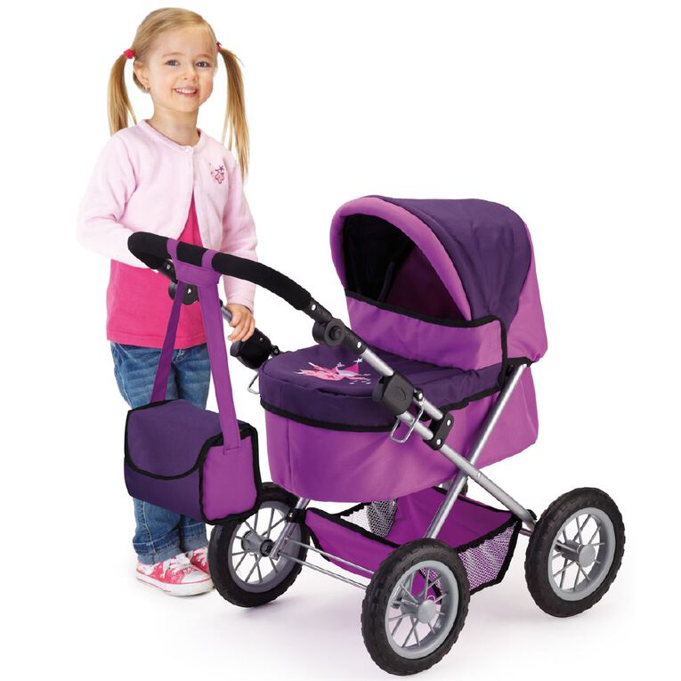 Bayer Dolls Pram Trendy Purple Mid, , hi-res