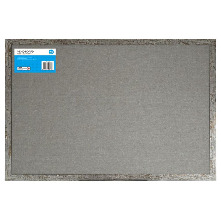 WS Memo Board Grey Mid 60cm x 90cm Grey Mid The Warehouse