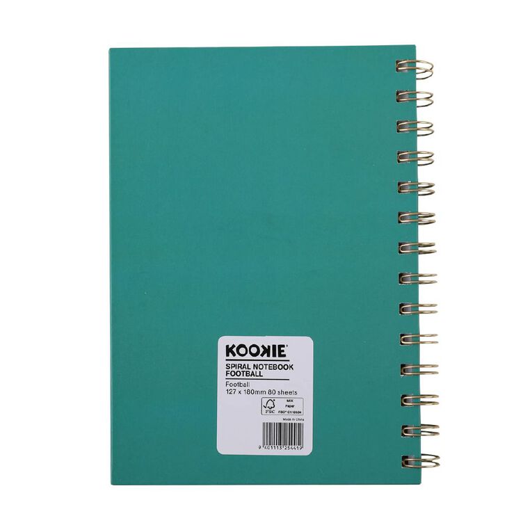 Kookie Football Spiral Notebook A5 Ball, , hi-res