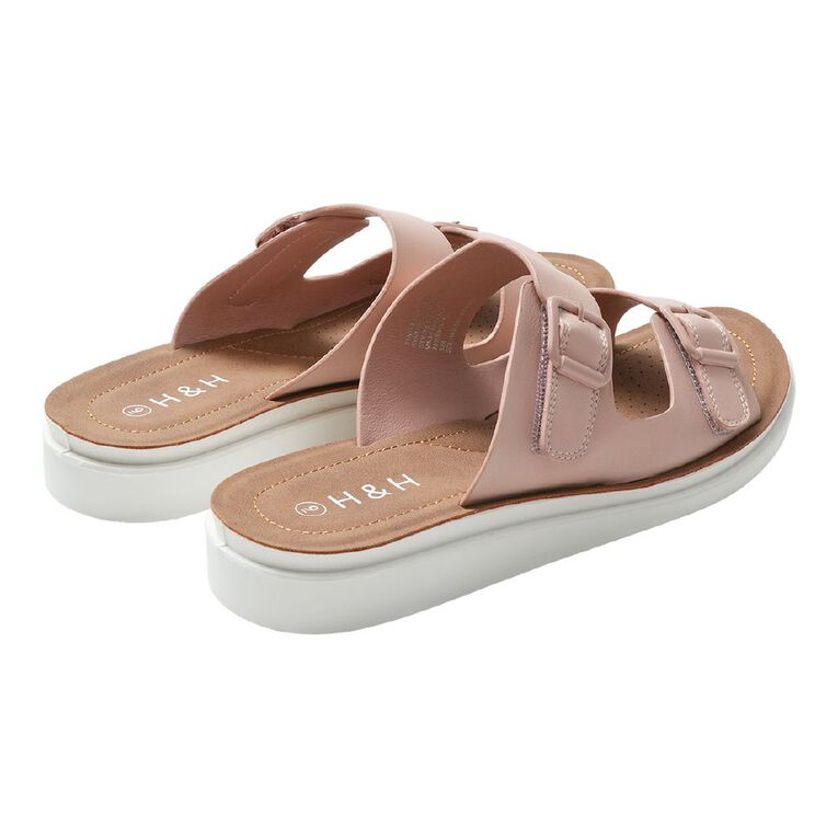 H&H Women's Double Strap Comfort Sandals, Pink, hi-res