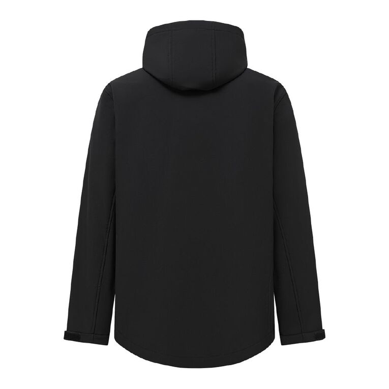 Back Country Adults' Softshell Hooded Jacket, Black, hi-res