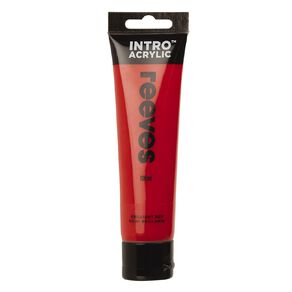 Reeves Intro Acrylic Paint Brilliant Red 100ml