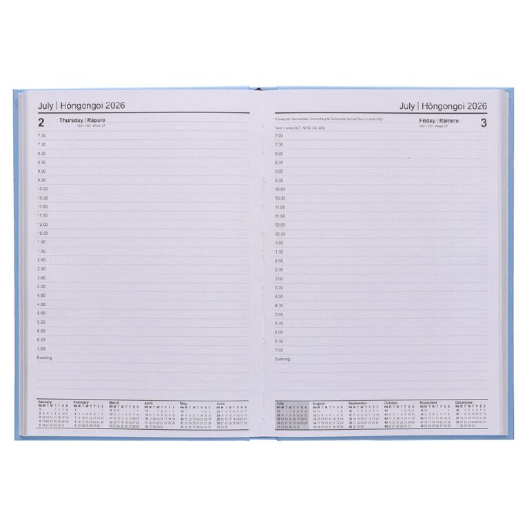 WS Colour Pop 2026 Diary A5 Date To Page Blue, , hi-res