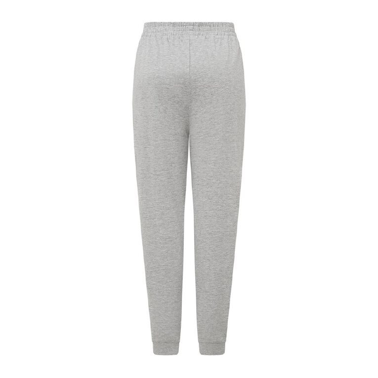 H&H Women's Knitted Cuffed Pyjama Pants, Grey Marle, hi-res