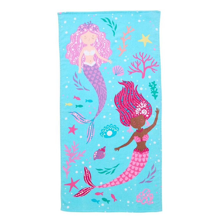 Living & Co Kids Towel Mermaid 60cm x 120cm, , hi-res
