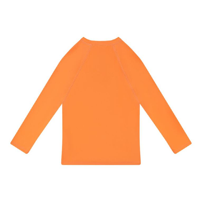 Young Original Long Sleeve Neon Rash Top, Orange Light, hi-res