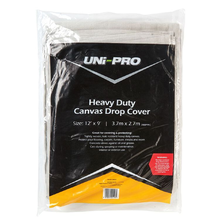 Haydn Unipro Heavy Duty Canvas Drop Sheet 3.7m x 2.7m, , hi-res