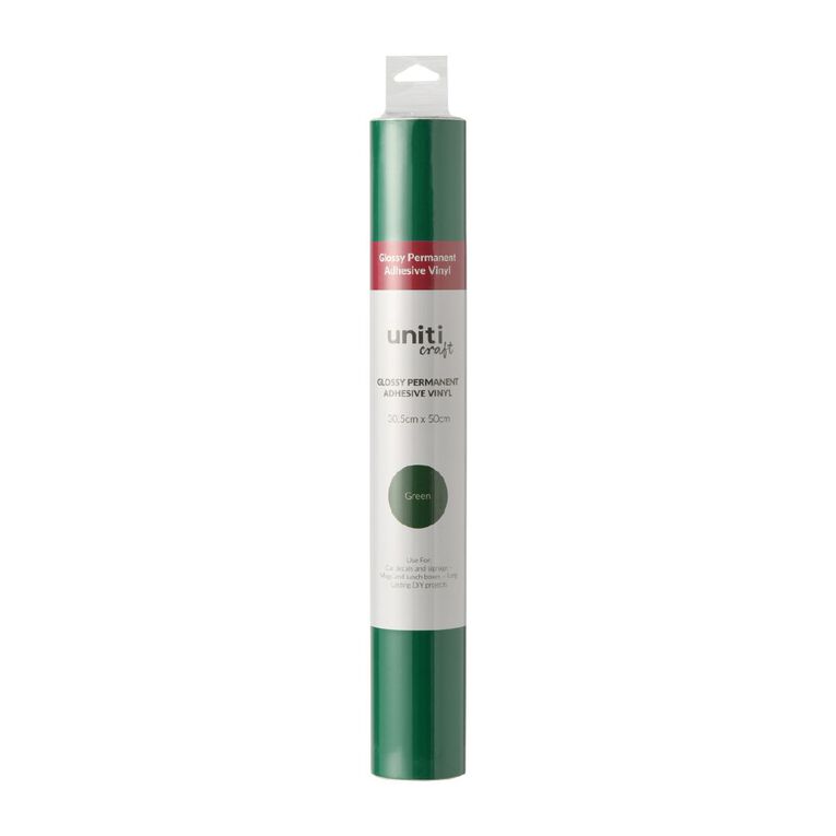 Uniti Craft Glossy Permanent Vinyl 30.5Cm X 50Cm Green, , hi-res