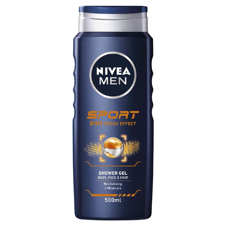 Nivea Men's Sport Shower Gel 500ml, , hi-res