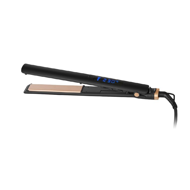 Living & Co Digital Hair Straightener Black/Gold, , hi-res