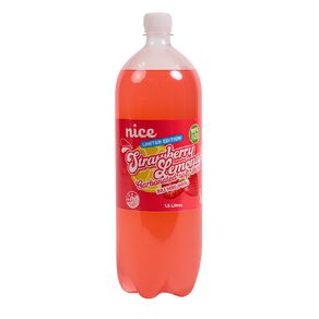 Nice 99% Sugar Free Strawberry Lemonade Carbonated Soft Drink 1.5L