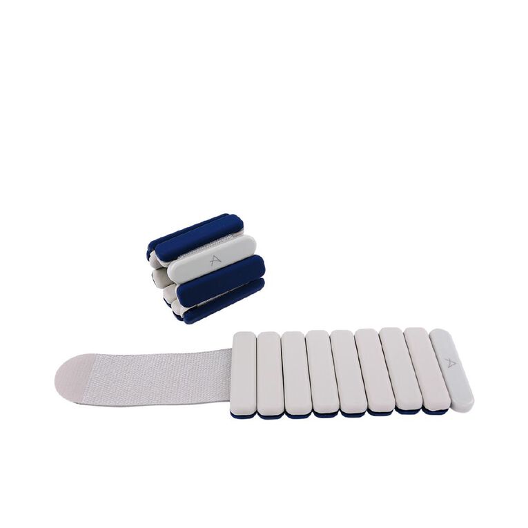 Active Intent Fitness Silicone Weight Bracelet 1kg Blue 2 Pack, , hi-res