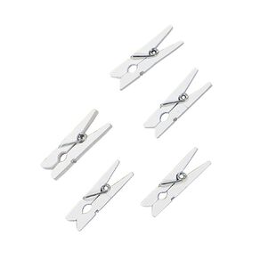 Uniti Wooden Pegs White 24 Pack