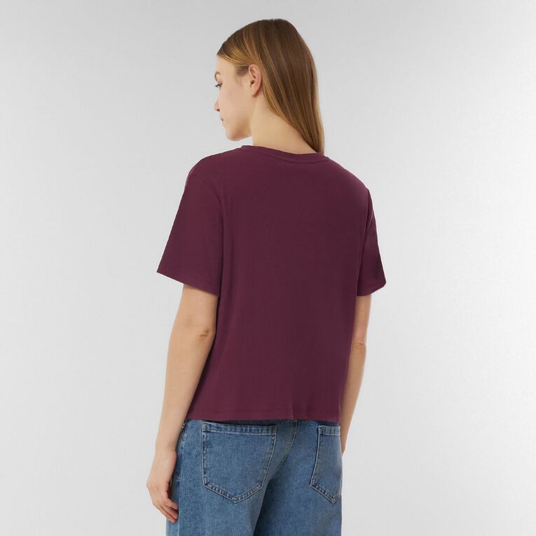 H&H Women's Graphic Sleep Tee, Red Mid, hi-res
