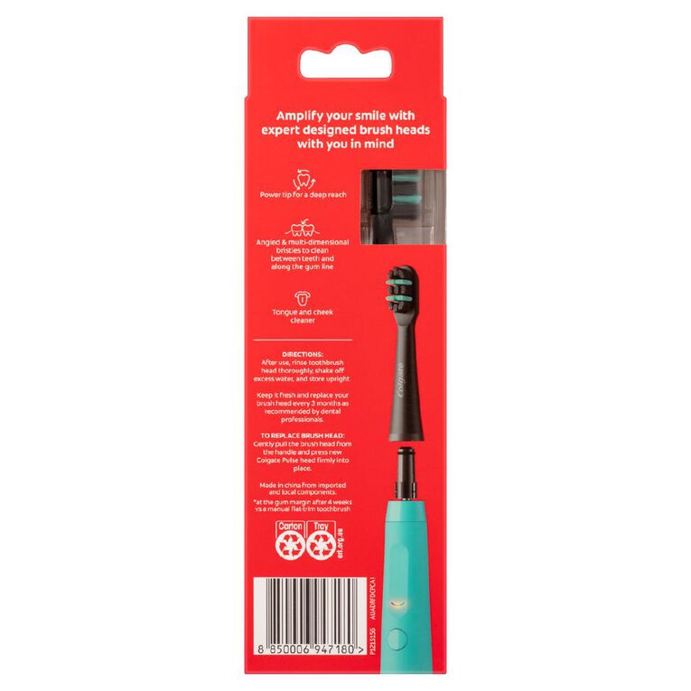 Colgate Pulse Electric Toothbrush Refills 4pk, , hi-res