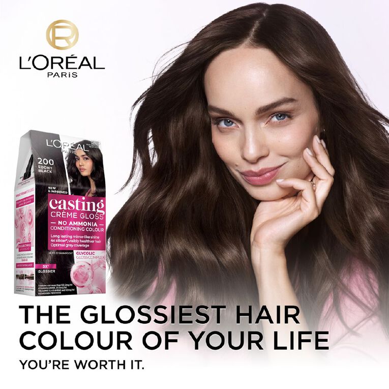 L'Oreal Paris Casting Creme Hair Colour 200 Ebony Black, , hi-res