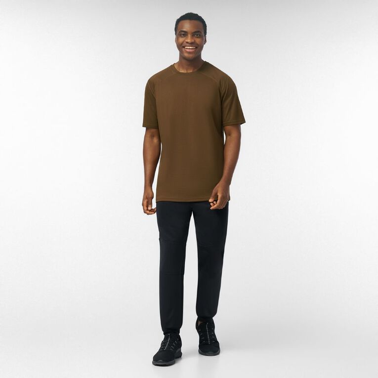 Active Intent Men's Grid Tee, Brown Dark, hi-res