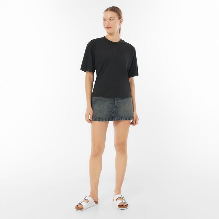 Garage Women's Denim Mini Skirt, Denim Mid, hi-res