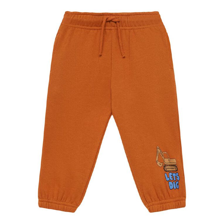Young Original Toddler Boys' Print Trackpants, Brown Light DIGGER, hi-res