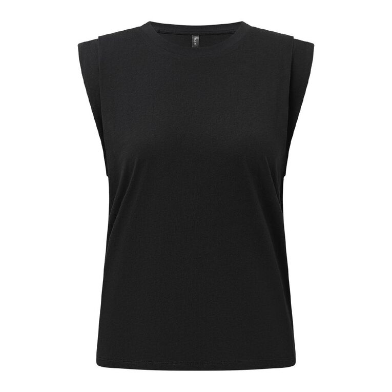 H&H Women's Relaxed Tank Top, Black, hi-res