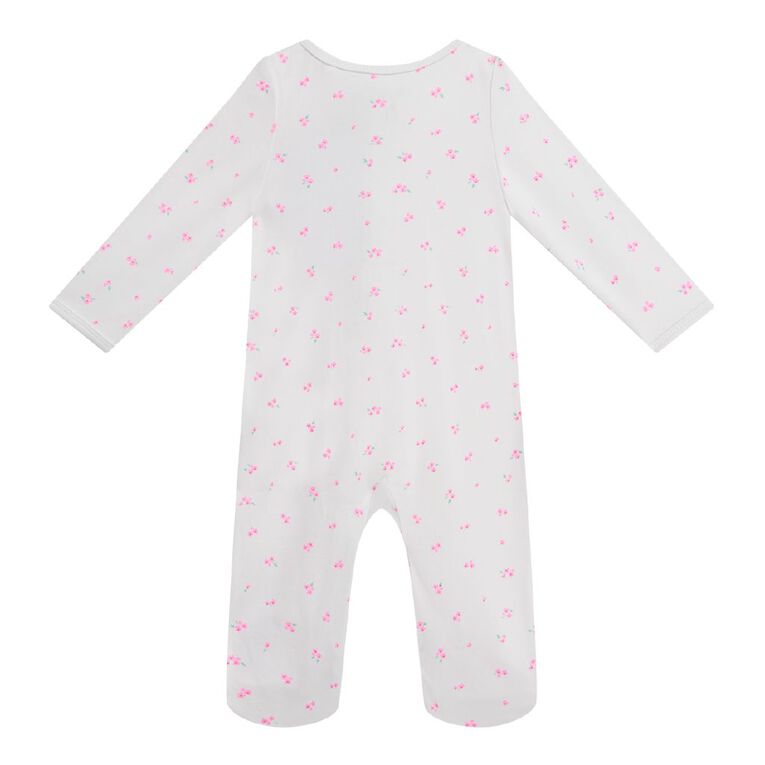 Young Original Babies' Zip-Thru Footed All-in-One, White, hi-res