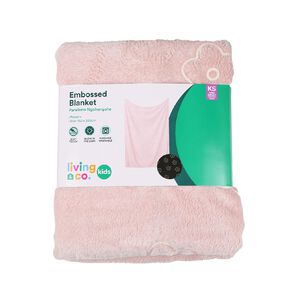 Living & Co Kids Embossed Blanket Flowers King Single