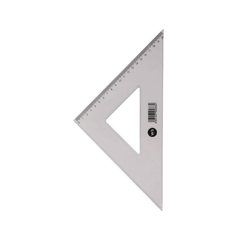 WS Set Square 45 Degree Clear 23cm, , hi-res
