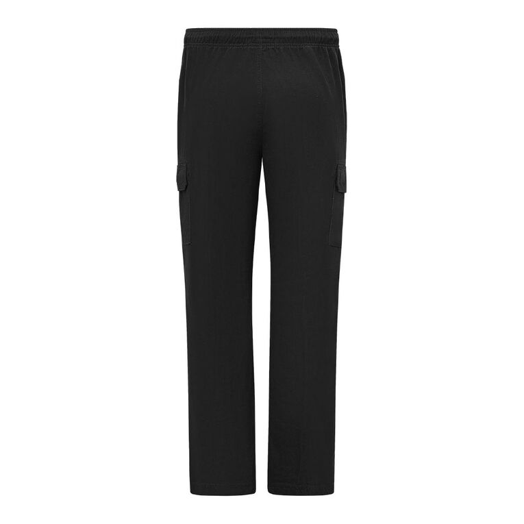 H&H Men's Elastic Waist Cargo Pants, Black, hi-res