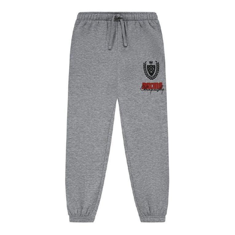Young Original Print Trackpants, Grey, hi-res