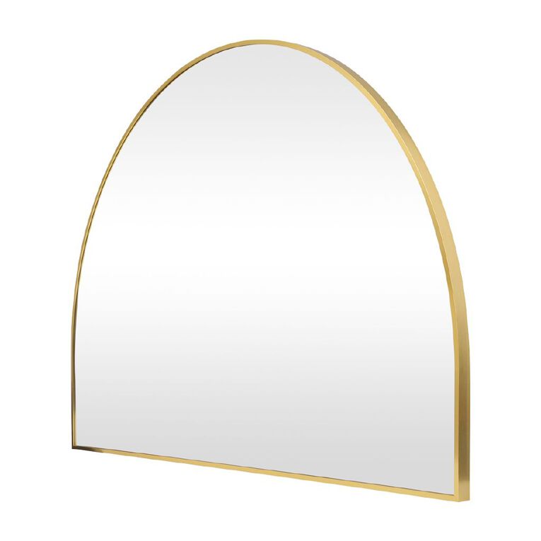 Living & Co Aluminum Arch Mirror 80 x 120cm Gold, , hi-res
