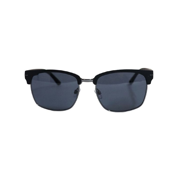 H&H Men's Brow Bar Matte Black Sunglasses, , hi-res