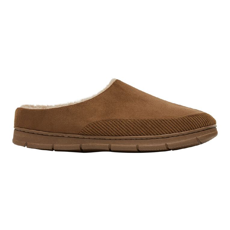 H&H Men's Dawson Scuff Slippers, Tan, hi-res