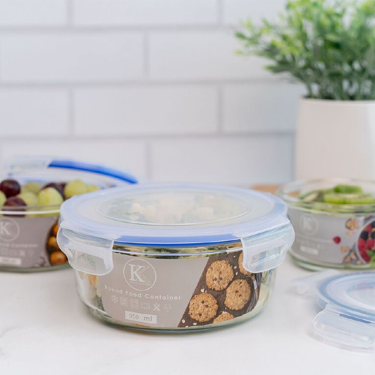 Kate's Kitchen Round Glass Container 950ml, , hi-res