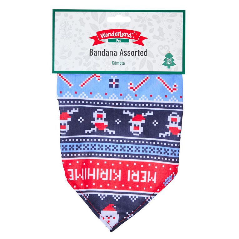 Wonderland Pet Christmas Bandana Assorted, , hi-res
