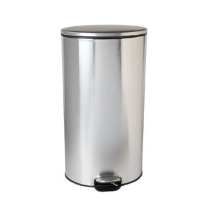 Living & Co Oval Pedal Bin Soft Close Stainless Steel 30L