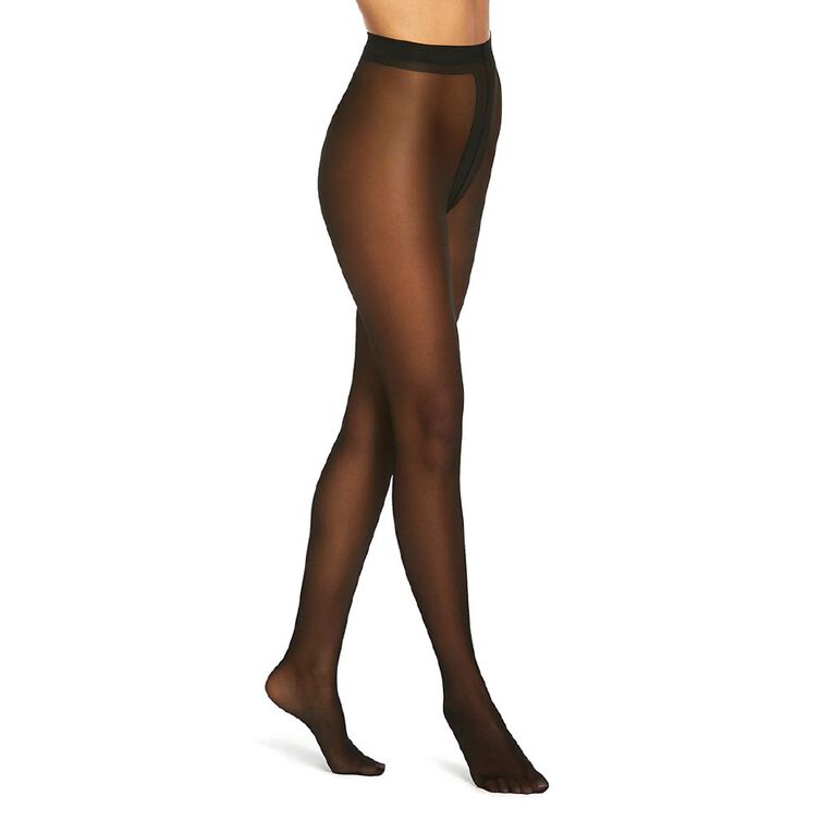 Clio Women's Satin Sheer 15D Tights 1 Pack, Black, hi-res