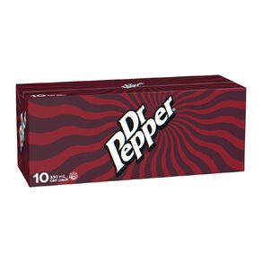 Dr Pepper Soft Drink Cans 10 Pack 330ml