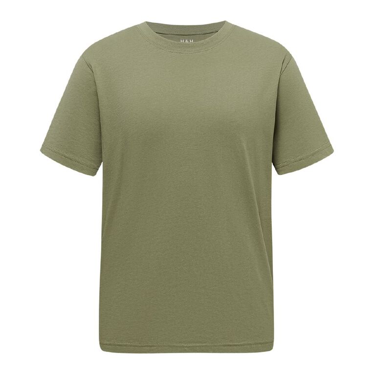 H&H Men's Regular Fit Crew Neck Tee, Green Light, hi-res