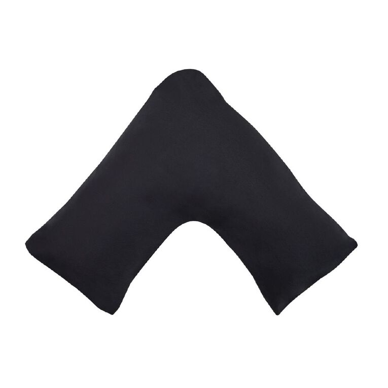 Living & Co Pillowcase U-Shape 250TC Black, , hi-res