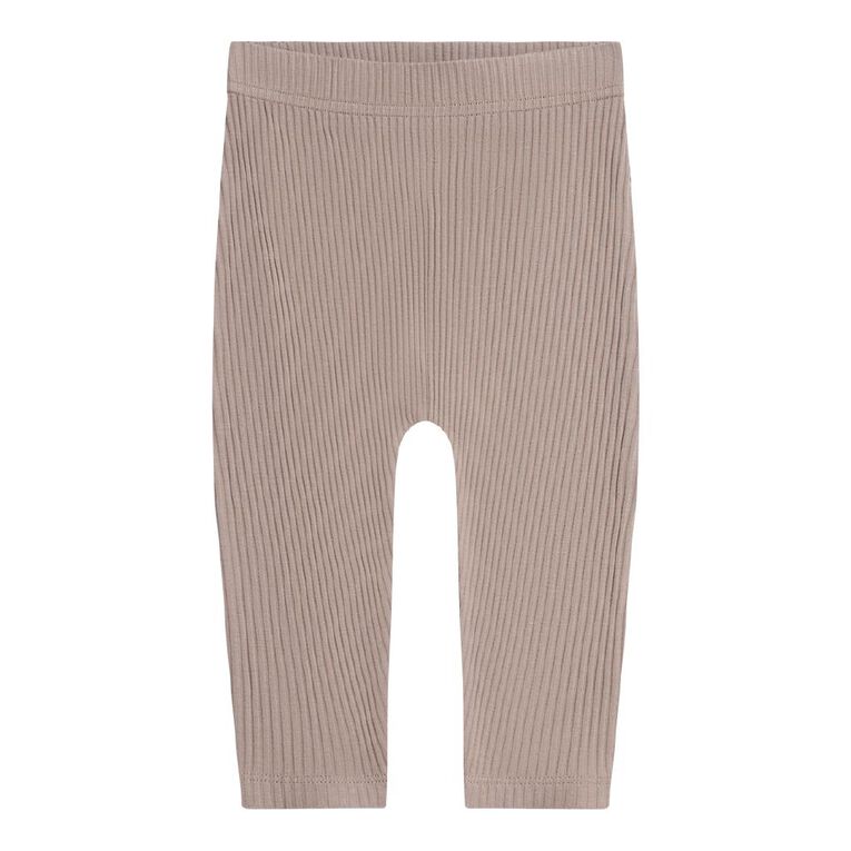 Young Original Babies' Rib Leggings 3 Pack, Green Mid, hi-res