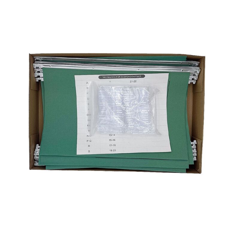 WS Suspension File Foolscap Green 50 Pack, , hi-res