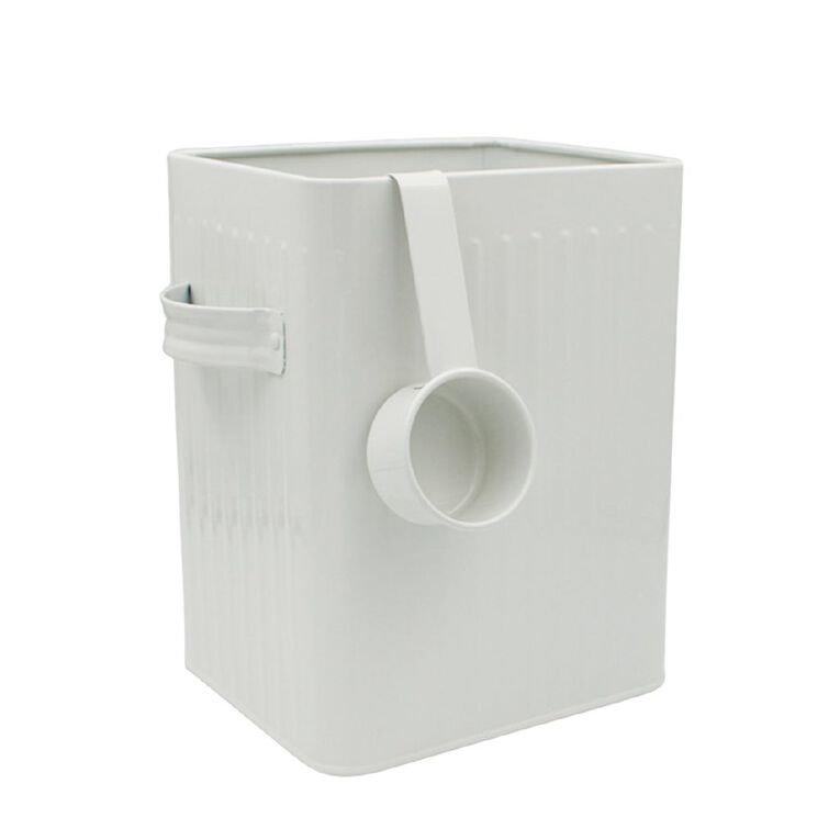 Living & Co Metal Laundry Box White, , hi-res