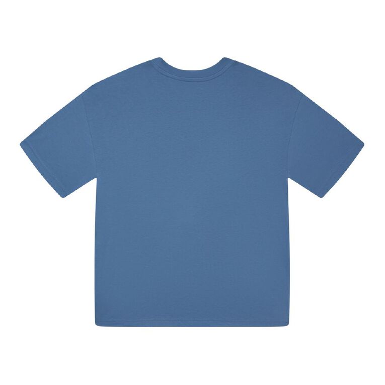 Young Original Short Sleeve Print Tee, Blue Mid, hi-res