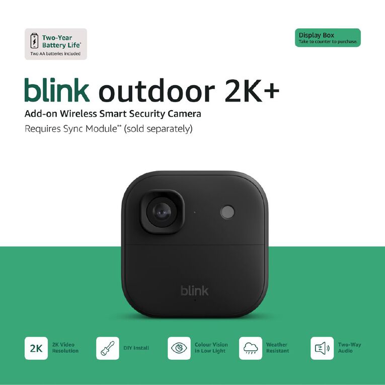 Blink Outdoor 2K+ Add-On Camera Black, , hi-res