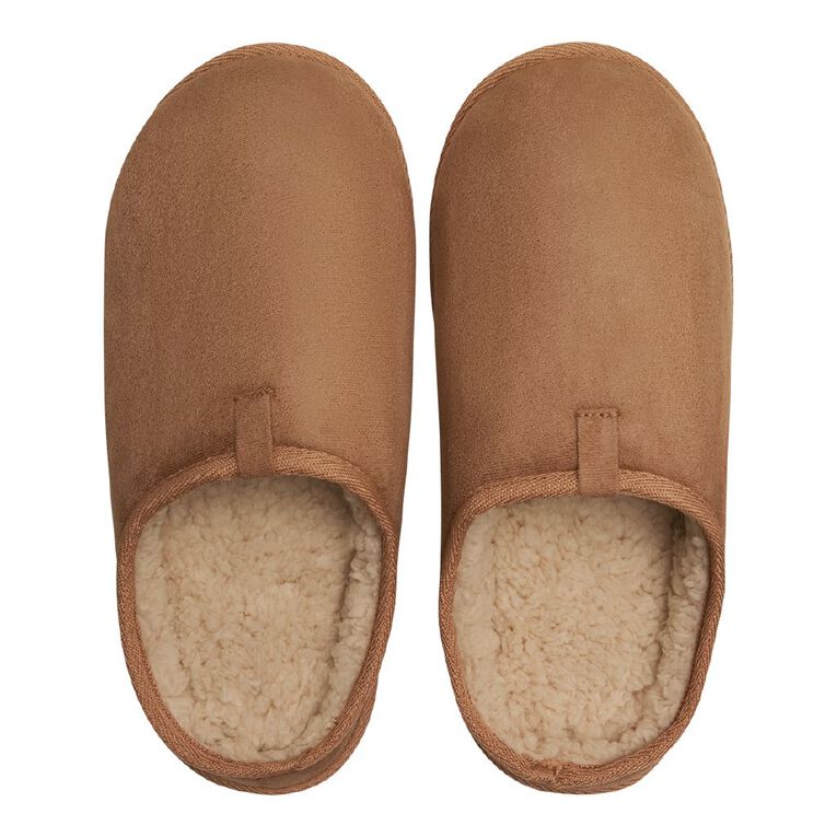 H&H Men's Saul Scuff Slippers, Tan, hi-res