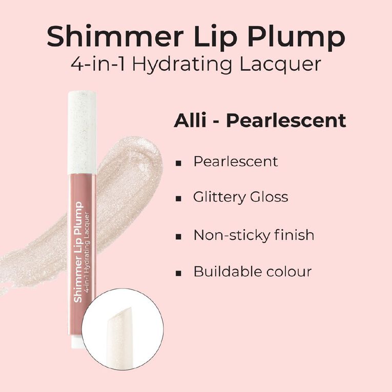 MCoBeauty Shimmer Lip Plump 4-In-1 Hydrating Lacquer Alli, , hi-res