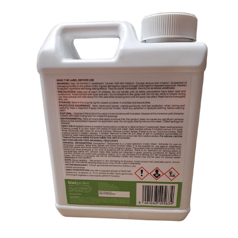 Kiwi Garden Glufosinate Weedkiller 1L, , hi-res