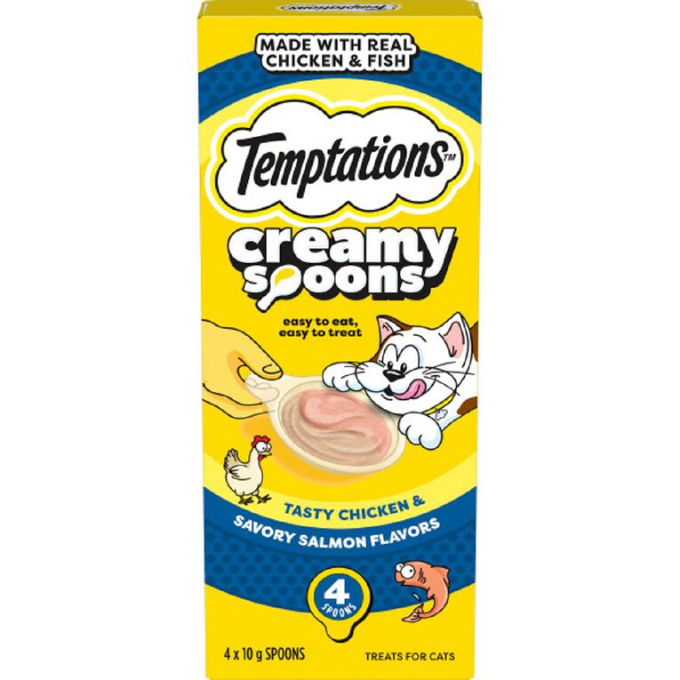 Temptations Spoons Chicken & Salmon 4x10g, , hi-res