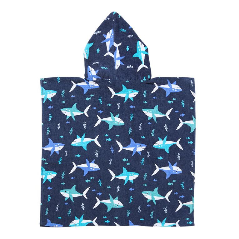 Living & Co Kids Hooded Towel Sealife 60cm x 120cm, , hi-res
