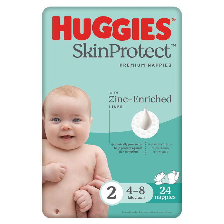 Huggies Infant Nappies 4-8kg Size 2 24 Pack, , hi-res